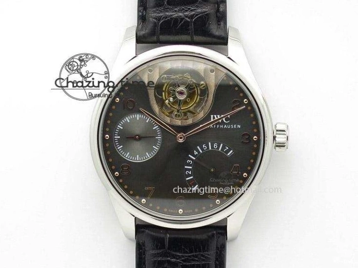 MIROTIME 0724 Timeless Portuguese Chrono IW371606 ZF 1:1 Best Edition Blue Dial on Black Leather Strap A 7099